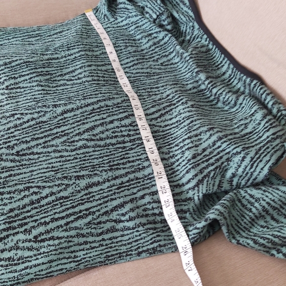 vintage union label Gracie Square open cardigan longline green black 𝗉𝗋int - Picture 12 of 12